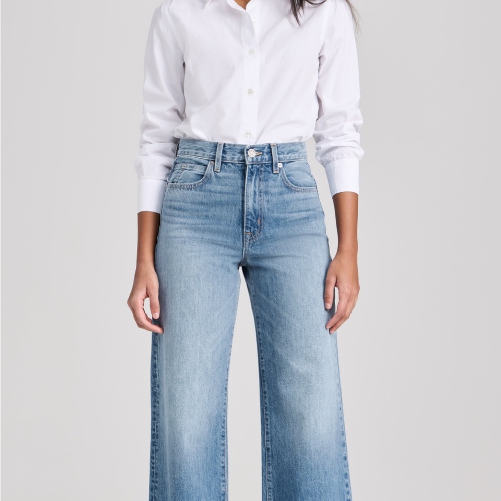 SLVRLAKE Grace Blue Flare Wide Leg Jeans